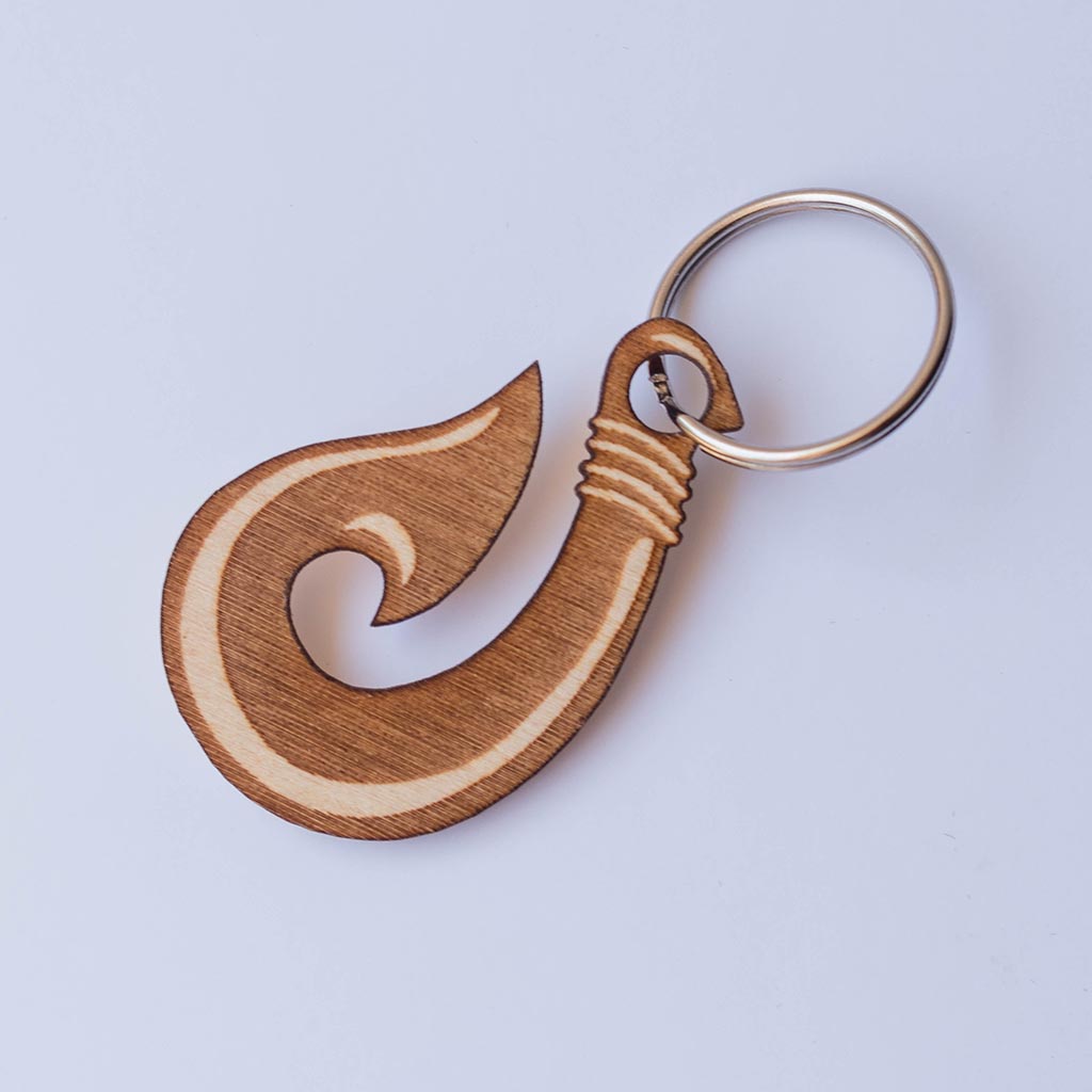 Copper Fish Hook Keychain